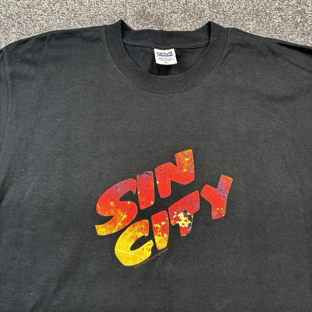 Vintage Sin City Comic Movie T-Shirt Men's Large Frank Miller Promo Graphitti - Picture 3 of 8